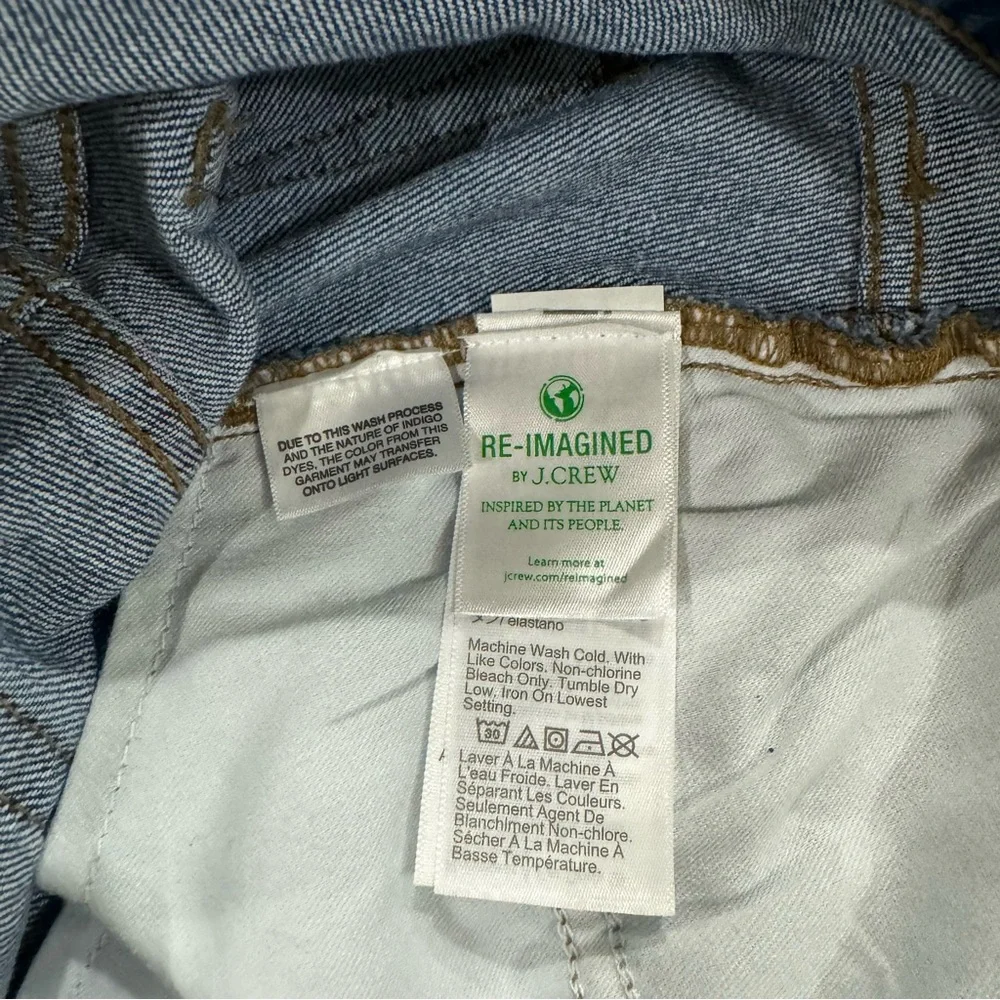 J. Crew Button Front Denim Jean Mini Skirt Size 28